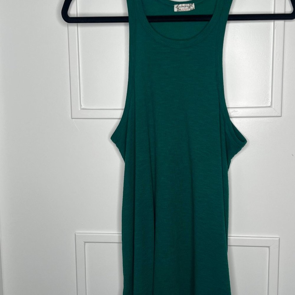 Free People Teal Knit Tank